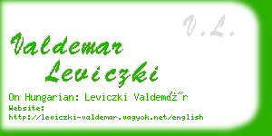 valdemar leviczki business card